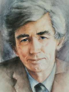 Kataline | Hommage Ã  Hergé - Portrait de Hergé - Aquarelle - (2001) | Catawiki