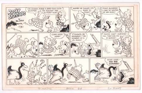 Mal Eaton - Rocky Stoneaxe Sunday Strip #64008 - April 1964