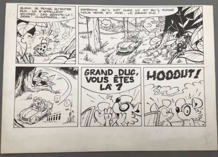 Dupa | Dupa - Demi-planche originale - Chlorophylle T13 - Chlorophylle et les yeux noirs - (1974) | Catawiki