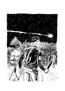 Roberto Diso - Mister No n. 257 - Roberto Diso - Original Cover "L‘Uomo del futuro" - Page volante - Exemplaire unique - (2005)