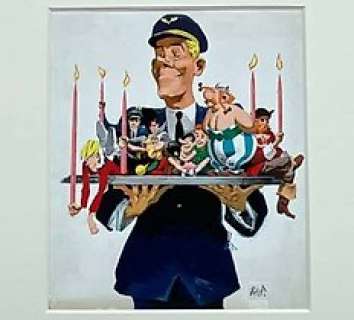 Antonio Parras - Parras - Original cover Pilote 213 / Publisher‘s binding Pilote 17 - 5th anniversary of the weekly with Astérix and Obélix and other heroes - (1963)