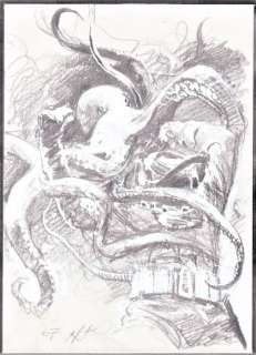 Follet, René - Bob Morane | Follet, René - Bob Morane - Illustration originale - Le lagon aux requins. Plongeur et octopus. - (2000) | Catawiki