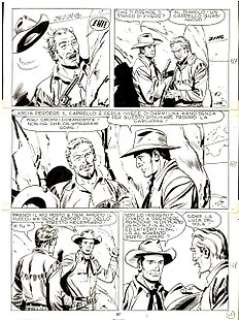 Guglielmo Letteri | Tex n. 257 - Guglielmo Letteri -Tavole Originali "La pista nel cielo" - Page volante - Exemplaire unique - (1982) | Catawiki