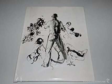 (ML) DIBUJO ORIGINAL BOXEO  - CREEMOS QUE EL AUTOR DEL DIBUJO ES BALLESTAR, AÑOS 60