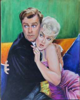 Autore Non Reperito | Il cinema dipinto - Illustrazione cinematografica originale " Nata Ieri" - Page volante - EO | Catawiki