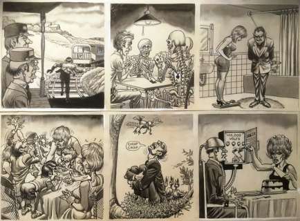 Bill Ward | Cracked #122 page 34 - Original ’Cracked’ panels by Bill Ward - Exemplaire unique - (1974) | Catawiki