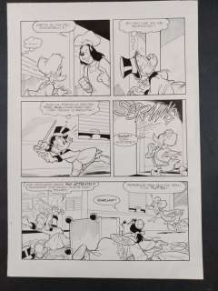 Romano Scarpa, Carlo Panaro | Romano Scarpa, Carlo Panaro - 1x tavola "Zio Paperone e la Formula della Ricchezza" - Page volante - Exemplaire unique - (1995) | Catawiki