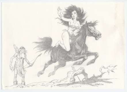 Aidans, Édouard | Aidans, Édouard - Dessin original - Amazone - (1998) | Catawiki