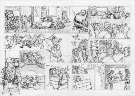 Agustín Ferrer | Lápices Originales de Agustín Ferrer, de su obra «Plan de huida». | Yojimbo Cómics