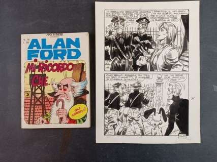 Piffarerio, Corteggi | Piffarerio, Corteggi - Alan Ford: Mi ricordo cheâ€¦ - Page volante - Exemplaire unique - (1975) | Catawiki