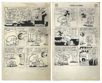 Sheldon Mayer Original Hand-Drawn ’’Sugar and Spike’’ Comic Book -- Complete Issue Comprised of 26 Pages From the April 1958 Issue #15 | Nate Sanders