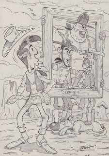 Jordan, Julian | Jordan, Julian - Original drawing - Lucky Luke - The James Family | Catawiki
