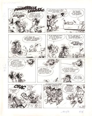 André Franquin | Gaston Lagaffe, 1969 - gag 549 publié dans le n° 1608 du journal Spirou | Huberty Breyne Gallery
