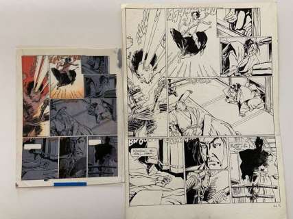 Michetz | Michetz - Planche originale + mise en couleur originale - Kogaratsu T4 - Le Dos du tigre - (1992) | Catawiki