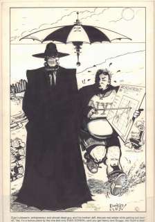 Evan Dorkin - zygo lukewarm and jeff pin-up - 1989 signed