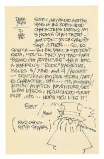 An Alex Toth Letter with Self-Portrait. | Van Eaton Galleries
