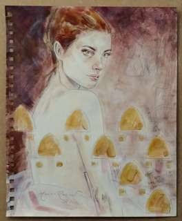 Marc-Renier | Marc-Renier - Dessin original couleur - Klimt - (2022) | Catawiki