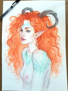 Cristiana Leone | Cristiana Leone - Red-haired Satyr Girl - (2022) | Catawiki