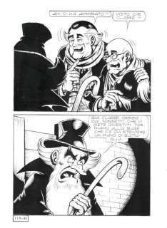 Paolo Piffarerio | Alan Ford n. 119 - Paolo Piffarerio 2x Tavole Originali "Fauci" - Page volante - Exemplaire unique - (1979) | Catawiki