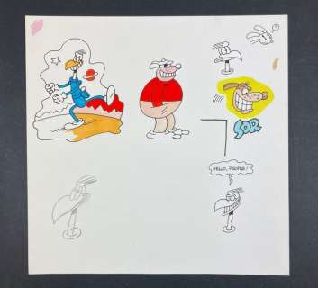 Massimo Mattioli | Massimo Mattioli - Studi Originali "Joe Galaxy Hello, People!" - Page volante - Exemplaire unique | Catawiki