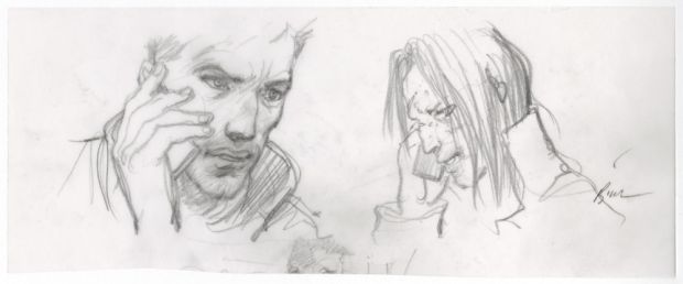 Enki Bilal- Graphite in Progress 3 | Dessin original 112 | Galerie Barbier