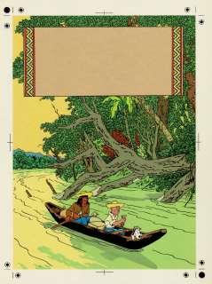 Hergé (Studios) | Tintin, L’oreille cassée, bleu de coloriage et son film noir pour la couverture de l'album. | Septimus