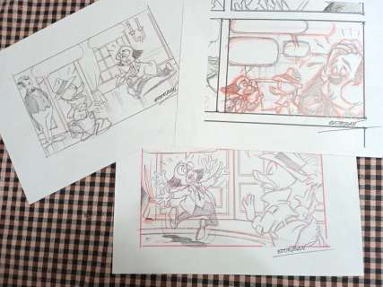 Ignasi Calvet Estéban | Donald Duck Donald Duck - "Diep door het stof" (H 2019-036) - Signed original comic page by Esteban - (2019) | Catawiki