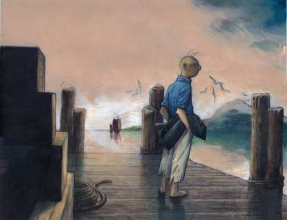 Frank Le Gall | Théodore Poussin - Les moussons  Aquarelle, Acrylique et | Millon