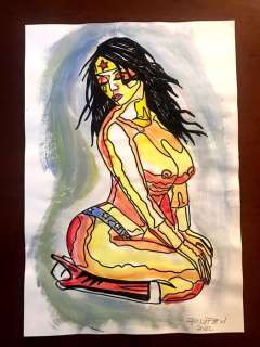 Rikpen (1970) | Wonder Woman - RikPen (1970) - "Wonder Woman loves me" - Handmade - Signed - (2022) | Catawiki