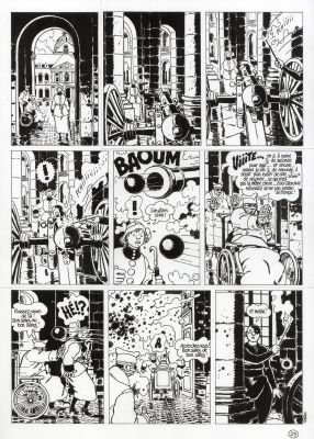 Jacques Tardi | ADÈLE BLANC-SEC – LE MYSTÈRE DES PROFONDEURS – PLANCHE ORIGINALE 123 | Galerie Barbier