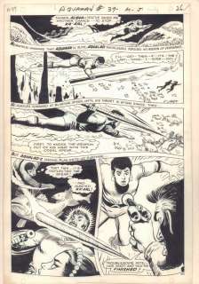 Nick Cardy - Aquaman #39 p. 20 - aquaman and aqualad - 1968 signed