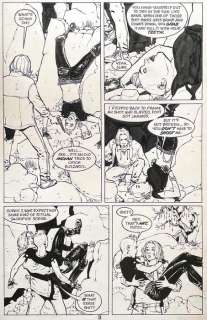 Goran Parlov - Outlaw Nation #14 pag. 3 - Goran Parlov - Outlaw Nation page - Lola & Devil Kid! - Exemplaire unique - (2001)