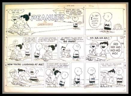 PEANUTS OCT. 23, 1955 SUNDAY PAGE ORIGINAL ART BY CHARLES SCHULZ. | Hake’s