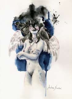 Andrea Nicolucci | Sandman 1 - Andrea Nicolucci - original artwork "Death" - Page volante - Exemplaire unique - (2022) | Catawiki