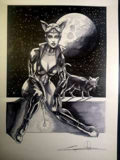 Giuseppe Candita | G. Candita - illustrazione originale "Catwoman" - Page volante - Exemplaire unique | Catawiki