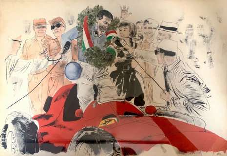 Guido Crepax | Guido Crepax - illustrazione originale firmata con monogramma "300 all’ora" - Page volante - Exemplaire unique - (1960) | Catawiki