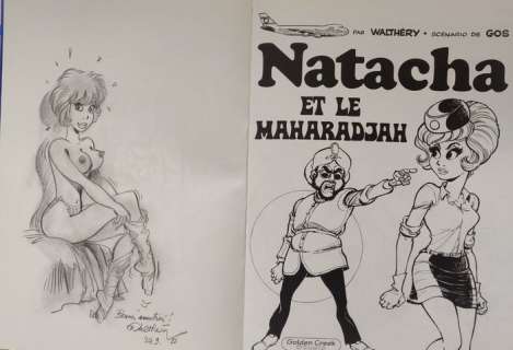 François Walthéry / Gazaï | Natacha T2 - Natacha et le Maharadjah - 50 ex Hors commerce - avec dédicace + suppléments - Golden Creek - C - TL - (2021) | Catawiki