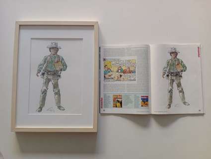 Hermann | Hermann - Dessin original couleur - Red Dust - 70 ans de Tintin - (2016) | Catawiki