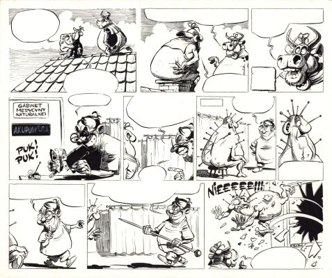 Sławomir Kiełbus | Milkymen i akupunktura | Galeria Komiksu