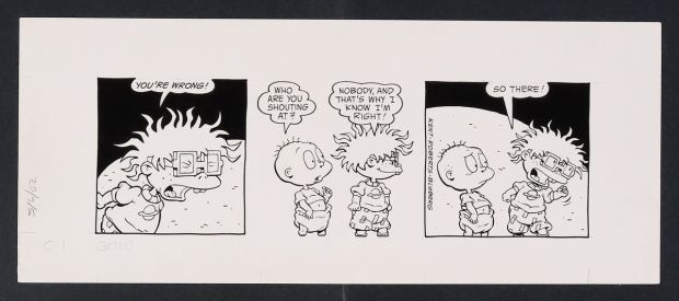 Will Blyberg, Scott Roberts | Original Art for the Rugrats Comic Strip (5/6/02) Pencils by Scott Roberts, Inks by Will Blyberg | mycomicshop.com