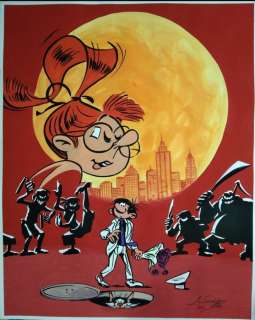 Di Matteo, Leonardo | Di Matteo, Leonardo - Dessin original - Hommage à Franquin - Mademoiselle Jeanne | Catawiki