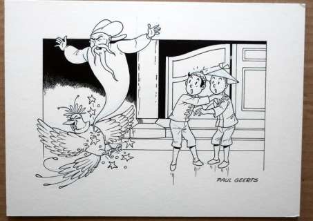 Paul Geerts | Suske en Wiske - Originele tekening - "De Klinkende Klokken" - Page volante | Catawiki