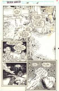 Ron Lim, Tom Christopher - silver surfer #74 p. 14 - surfer and terrax - 1992