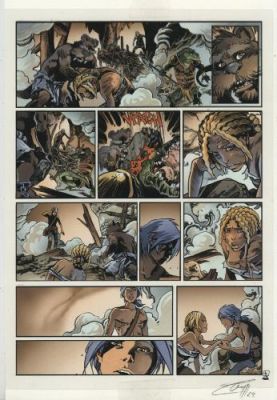 Claude Guth | Les Naufragés d’Ythaq T9, bleu planche 10 | Galerie 9ème Art