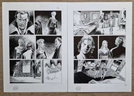 Alessio Fortunato - Alessio Fortunato - Dampyr n. 189 - 2x tavole originali "La casa degli specchi" - (2015)