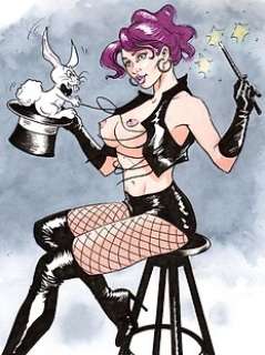 Elisabetta Barletta - Pin Up - Elisabetta Barletta - illustrazione originale "Magic Girl" - Page volante - Exemplaire unique (2023)