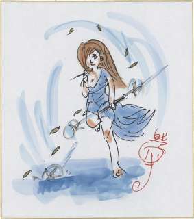 Sanpei Shirato Hand-Drawn Color Shikishi