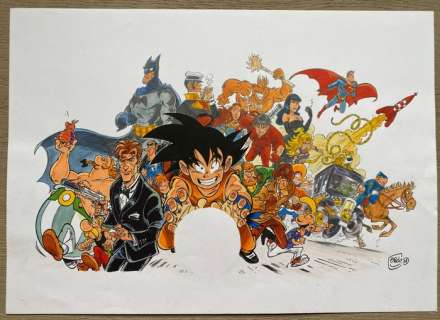 Stedo | Stedo - Dessin original couleur - Affiche de Festival | Catawiki