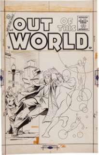 Steve Ditko Out of This World #4 Cover Original Art (Charlton, 1957). No, you are not experiencing an - | Heritage