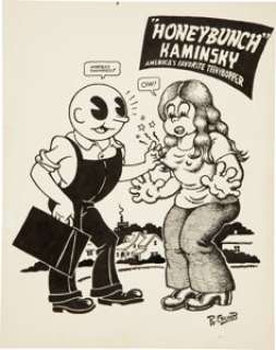 Robert Crumb Bijou Funnies #7 "Honeybunch Kaminsky" Illustration Original Art (Kitchen Sink, 1972). That -